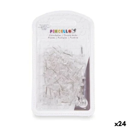 Drawing pins Transparent Metal Plastic (24 Units) by Pincello, Pins & Tacks - Ref: S3630340, Price: 15,71 €, Discount: %