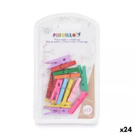 Pinces de serrage Petit Multicouleur Bois (24 Unités) de Pincello, Trombonnes, Pinces & Anneaux - Réf : S3630344, Prix : 15,4...