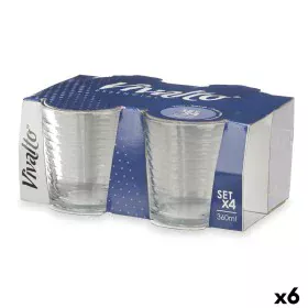 Set de Vasos Rayas Transparente Vidrio 360 ml (6 Unidades) de Vivalto, Vasos de agua y de whisky - Ref: S3630365, Precio: 15,...