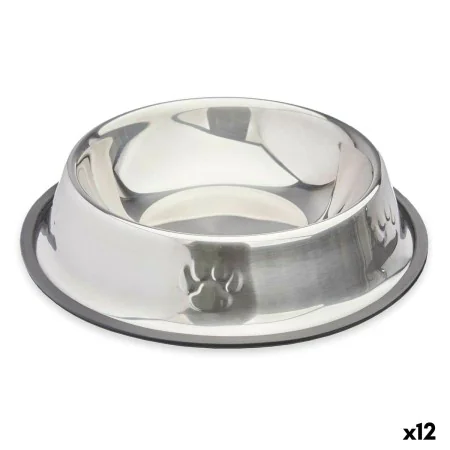 Comedouro para Cão Prateado Cinzento Borracha Metal 26 x 7 x 26 cm (12 Unidades) de Mascow, Pratos - Ref: S3630392, Preço: 28...