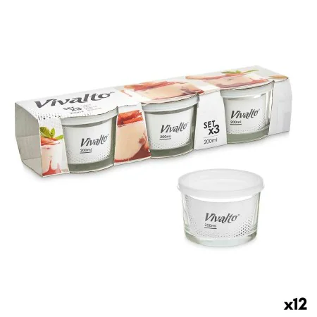 Ensemble de Boîtes à Lunch 200 ml Transparent verre polypropylène (12 Unités) de Vivalto, Stockage des aliments - Réf : S3630...