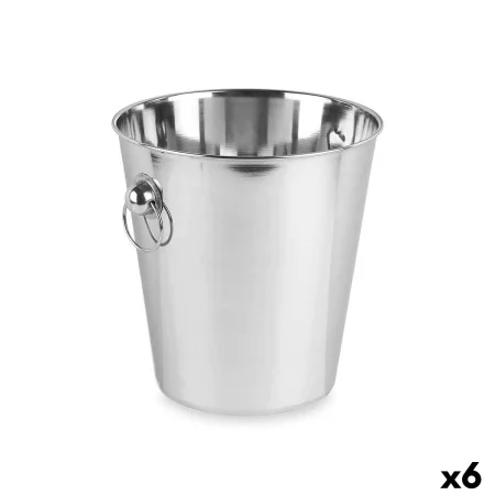 Sceau à Glace Argenté Acier inoxydable 7,9 L 27 x 27 x 25,5 cm (6 Unités) de Kinvara, Bacs à glaçons et pinces - Réf : S36304...