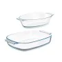 Set of trays Transparent Borosilicate Glass 700 ml 2 L (6 Units) by Vivalto, Roasting Pans - Ref: S3630508, Price: 44,65 €, D...