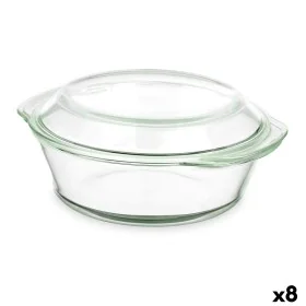 Casserole with lid Transparent Borosilicate Glass 2 L (8 Units) by Vivalto, Casserole Dishes - Ref: S3630512, Price: 49,44 €,...