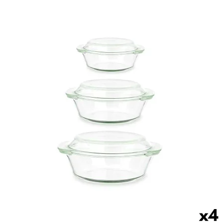 Caçarolas Conjunto Vidro de Borosilicato Transparente 700 ml 1 L 1,5 L (4 Unidades) de Vivalto, Caçarolas - Ref: S3630514, Pr...