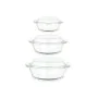 Saucepans Set Borosilicate Glass Transparent 700 ml 1 L 1,5 L (4 Units) by Vivalto, Casserole Dishes - Ref: S3630514, Price: ...