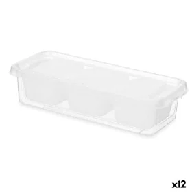 Organizador Branco Plástico 28,2 x 6 x 11,7 cm (12 Unidades) de Kinvara, Organizadores de gavetas - Ref: S3630520, Preço: 28,...