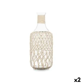 Botella Blanco Transparente 19 x 48 cm Decorativa (2 Unidades) de Gift Decor, Adornos - Ref: S3630531, Precio: 43,61 €, Descu...