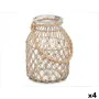 Castiçais Bote Transparente Natural Vidro Corda 20 x 30 cm (4 Unidades) de Gift Decor, Candelabros e suportes para velas - Re...