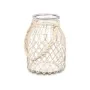 Candleholder Tin White Transparent Glass Rope 20 x 30 cm (4 Units) by Gift Decor, Candelabras and candle holders - Ref: S3630...