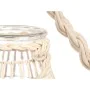 Candleholder Tin White Transparent Glass Rope 17 x 25 cm (4 Units) by Gift Decor, Candelabras and candle holders - Ref: S3630...