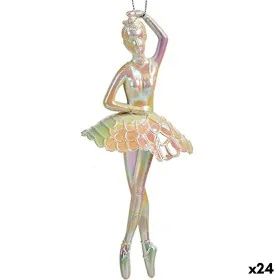 Christmas bauble Ballerina Mother of pearl Plastic Glitter 6,7 x 16 x 6,7 cm (24 Units) by Krist+, Christmas - Ref: S3630568,...