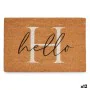 Felpudo Hello Blanco Natural 60 x 1 x 40 cm (12 Unidades) de Gift Decor, Felpudos - Ref: S3630618, Precio: 47,11 €, Descuento: %