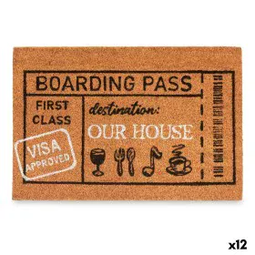 Felpudo Boarding Pass Natural 60 x 1 x 40 cm (12 Unidades) de Gift Decor, Felpudos - Ref: S3630620, Precio: 55,42 €, Descuent...