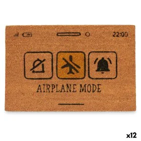 Doormat Airplane Mode Yellow Natural 60 x 1 x 40 cm (12 Units) by Gift Decor, Doormats - Ref: S3630622, Price: 55,42 €, Disco...