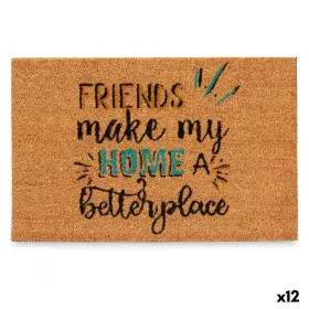 Doormat Friends Blue Natural 60 x 1 x 40 cm (12 Units) by Gift Decor, Doormats - Ref: S3630628, Price: 56,53 €, Discount: %