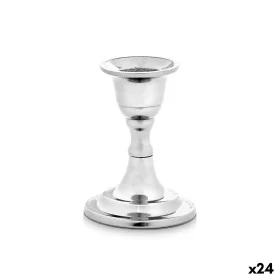 Kerzenleuchter Silberfarben Aluminium 4,5 x 9 x 6 cm (24 Stück) von Gift Decor, Kerzenständer und Kerzenhalter - Ref: S363067...