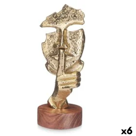 Figura Decorativa Face Dourado Madeira Metal 12 x 29 x 11 cm de Gift Decor, Colecionáveis - Ref: S3630723, Preço: 55,83 €, De...