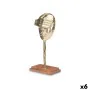 Decorative Figure Face Golden Wood Metal 16 x 34 x 10 cm by Gift Decor, Collectables - Ref: S3630729, Price: 66,50 €, Discoun...