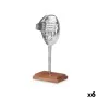 Figura Decorativa Face Prateado Madeira Metal 16 x 34 x 10 cm de Gift Decor, Colecionáveis - Ref: S3630733, Preço: 65,19 €, D...