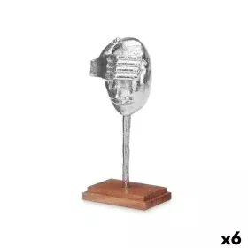 Figura Decorativa Face Prateado Madeira Metal 16 x 34 x 10 cm de Gift Decor, Colecionáveis - Ref: S3630733, Preço: 66,50 €, D...