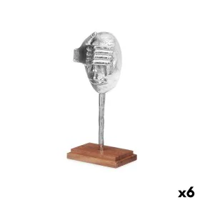 Decorative Figure Face Silver Wood Metal 17 x 33,5 x 10 cm by Gift Decor, Collectables - Ref: S3630735, Price: 65,19 €, Disco...