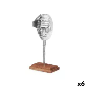 Figura Decorativa Face Prateado Madeira Metal 17 x 33,5 x 10 cm de Gift Decor, Colecionáveis - Ref: S3630735, Preço: 66,50 €,...