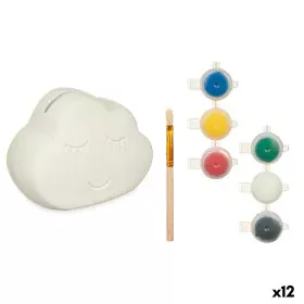 Paint Your Own Money Box White 12,3 x 9,4 x 9 cm Clouds (12 Units) by Pincello, Painting - Ref: S3630794, Price: 31,17 €, Dis...