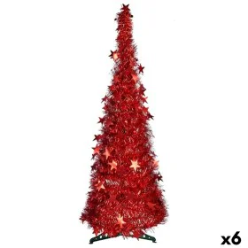 Sapin de Noël 150 cm 38 x 38 x 150 cm Rouge guirlande (6 Unités) de Krist+, Noël - Réf : S3630800, Prix : 97,60 €, Remise : %