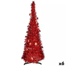 Christmas Tree 150 cm 38 x 38 x 150 cm Red Tinsel (6 Units) by Krist+, Christmas - Ref: S3630800, Price: 97,60 €, Discount: %