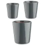 Set of pots Ø 14 cm Ø 22 cm Ø 17 cm Cónica 3 Pieces Anthracite by Ibergarden, Flower Pots - Ref: S3630810, Price: 13,08 €, Di...