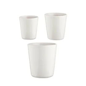 Set de pots Ø 14 cm Ø 22 cm Ø 17 cm Cónica 3 Pièces Blanc de Ibergarden, Pots de fleurs - Réf : S3630811, Prix : 13,08 €, Rem...