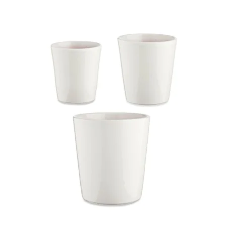 Set de pots Ø 14 cm Ø 22 cm Ø 17 cm Cónica 3 Pièces Blanc de Ibergarden, Pots de fleurs - Réf : S3630811, Prix : 13,62 €, Rem...