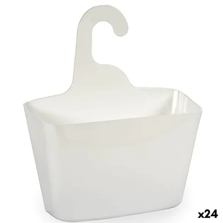 Colgador para la Ducha Blanco Plástico 11,5 x 31,5 x 28,5 cm (24 Unidades) de Berilo, Accesorios para ducha - Ref: S3630816, ...