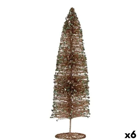 Árbol de Navidad Lentejuelas Champagne 10 x 40 x 10 cm (6 Unidades) de Krist+, Navidad - Ref: S3630828, Precio: 45,47 €, Desc...