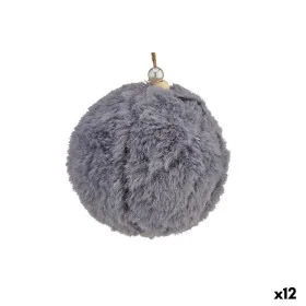 Christmas Bauble Velvet Dark grey Ø 8 cm (12 Units) by Krist+, Christmas - Ref: S3630849, Price: 19,72 €, Discount: %