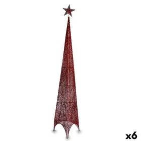 Árvore de Natal Torre Estrela Vermelho Metal Plástico 34 x 154 x 34 cm (6 Unidades) de Krist+, Natal - Ref: S3630854, Preço: ...