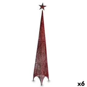 Sapin de Noël Tour Étoile Rouge Métal Plastique 34 x 154 x 34 cm (6 Unités) de Krist+, Noël - Réf : S3630854, Prix : 73,11 €,...