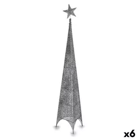 Weihnachtsbaum Turm Stern Silberfarben Metall Kunststoff 34 x 154 x 34 cm (6 Stück) von Krist+, Weihnachten - Ref: S3630856, ...