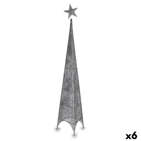 Sapin de Noël Tour Étoile Argenté Métal Plastique 34 x 154 x 34 cm (6 Unités) de Krist+, Noël - Réf : S3630856, Prix : 73,11 ...