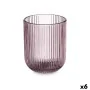 Trinkglas Streifen Rosa Kristall 270 ml (6 Stück) von Vivalto, Whiskeygläser - Ref: S3630885, Preis: 6,81 €, Rabatt: %