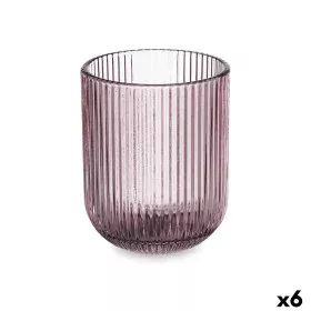 Vaso Rayas Rosa Cristal 270 ml (6 Unidades) de Vivalto, Vasos de agua y de whisky - Ref: S3630885, Precio: 6,12 €, Descuento: %