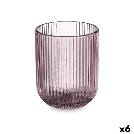 Copo Riscas Cor de Rosa Cristal 270 ml (6 Unidades) de Vivalto, Copos de água e uísque - Ref: S3630885, Preço: 6,81 €, Descon...