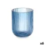 Glass Stripes Blue Crystal 270 ml (6 Units) by Vivalto, Tumblers - Ref: S3630889, Price: 6,81 €, Discount: %