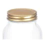 Vaso Trasparente Dorato Metallo Vetro 950 ml 9 x 18 x 9 cm (12 Unità) di Vivalto, Conservazione di alimenti - Rif: S3630944, ...