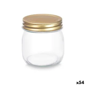 Frasco Transparente Dourado Metal Vidro 180 ml 6 x 8 x 6 cm (54 Unidades) de Vivalto, Armazenamento de alimentos - Ref: S3630...