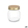 Jar Transparent Golden Metal Glass 300 ml 7,5 x 9 x 7,5 cm (36 Units) by Vivalto, Food storage - Ref: S3630946, Price: 29,67 ...