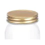 Frasco Transparente Dourado Metal Vidro 300 ml 7,5 x 9 x 7,5 cm (36 Unidades) de Vivalto, Armazenamento de alimentos - Ref: S...