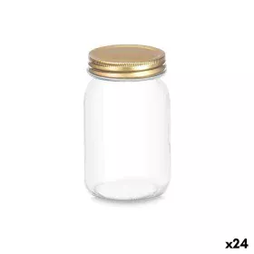 Topf Durchsichtig Gold Metall Glas 500 ml 8 x 13 x 8 cm (24 Stück) von Vivalto, Lagerung von Lebensmitteln - Ref: S3630948, P...