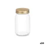 Tarro Transparente Dorado Metal Vidrio 500 ml 8 x 13 x 8 cm (24 Unidades) de Vivalto, Almacenamiento de alimentos - Ref: S363...